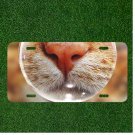 Custom Personalized License Plate Auto Tag With Close Up Of Cat Nose Design