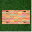 Custom Personalized Car License Plate With Abstract Background Geometric
