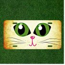 Custom Personalized License Plate Auto Tag With Stunning Green And Pink Cat