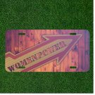 Custom Personalized License Plate Auto Tag With Women Power Arrow Design NEW