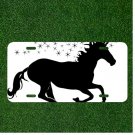 Custom Personalized License Plate Auto Tag With Fancy Black Horse Design NEW