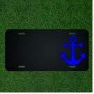 Custom Personalized License Plate With Add Names To Anchor Marine Blue Tattoo