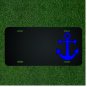 Custom Personalized License Plate With Add Names To Anchor Marine Blue Tattoo
