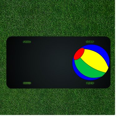 Custom Personalized License Plate With Add Names To Ball Beach Ball Inflatable
