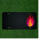 Custom Personalized License Plate With Add Names To Flame Flammable Hot Fire