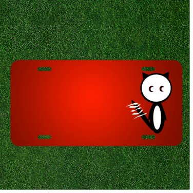 Custom Personalized License Plate With Add Names To Raccoon Cat Animal Pet