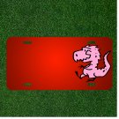Custom Personalized License Plate With Add Names To Dragon Dinosaur Pink Cute