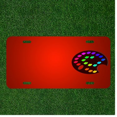 Custom Personalized License Plate With Add Names To Sample Board Color Palette