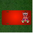 Custom Personalized License Plate With Add Names To Cat Pink Colorful Socks