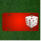 Custom Personalized License Plate With Add Names To Casino Dice Game Play