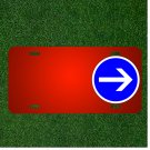 Custom Personalized License Plate With Add Names To Traffic Sign Turn Right