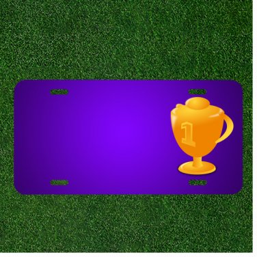 Custom Personalized License Plate With Add Names To Trophy Cup First Winner