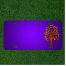 Custom Personalized License Plate With Add Names To Autumn Fall Tree Leaves