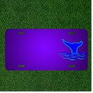 Custom Personalized License Plate With Add Names To Whale Tail Fin Diving
