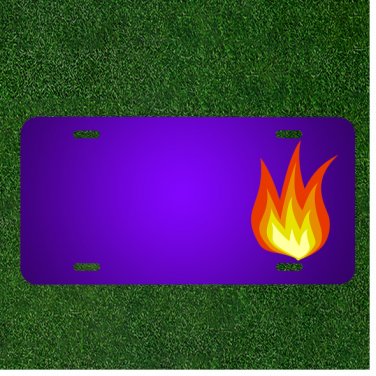 Custom Personalized License Plate With Add Names To Fire Flames Hot Heating