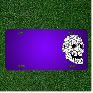 Custom Personalized License Plate With Add Names To Skull Human Rock Eyes