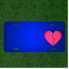 Custom Personalized License Plate With Add Names To Broken Hart Clipart Vector