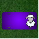 Custom Personalized License Plate With Add Names To Sheep Face Head Funny