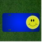 Custom Personalized License Plate With Add Names To Yellow Happy Face Smiley