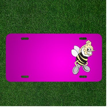 Custom Personalized Car License Plate With Add Names To Happy Bee Wings