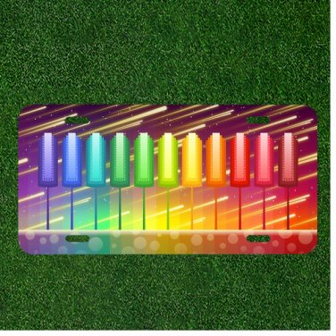 Custom Personalized Car License Plate With Abstract Landscape Background