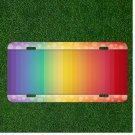 Custom Personalized Car License Plate With Background Colorful Rainbow
