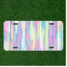 Custom Personalized Car License Plate With Background Abstract Pastels