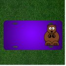 Custom Personalized License Plate With Add Names To Bear Cute Cartoon Sitting