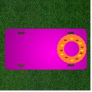 Custom Personalized Car License Plate With Add Names To Donut Brown Food