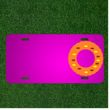 Custom Personalized Car License Plate With Add Names To Donut Brown Food