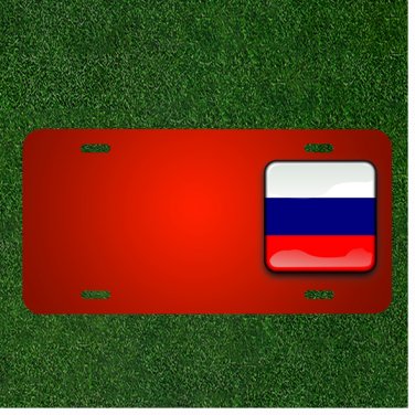 Custom Personalized License Plate With Add Names To Russia Flag Country