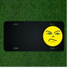 Custom Personalized License Plate With Add Names To Angry Emoji Face Design NEW