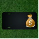 Custom Personalized License Plate With Add Names To Cartoon Money Bag Design NEW