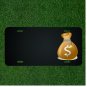 Custom Personalized License Plate With Add Names To Cartoon Money Bag Design NEW