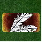 Custom Personalized License Plate Auto Tag With Fancy White Feathers Design Art
