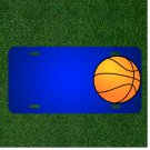 Custom Personalized License Plate With Add Names To Basketball Orange Round