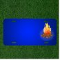 Custom Personalized License Plate With Add Names To Fire Recreation Flame