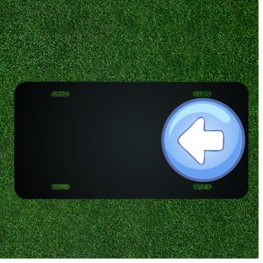 Custom Personalized License Plate With Add Names To Arrow Pointing Symbol Design