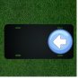 Custom Personalized License Plate With Add Names To Arrow Pointing Symbol Design