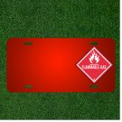 Custom Personalized License Plate With Add Names To Safety Gas Warning Hazard