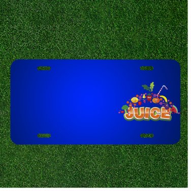 Custom Personalized License Plate With Add Names To Juices Fruit Color Food