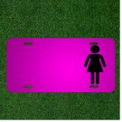 Custom Personalized Car License Plate With Add Names To Female Girl Symbol