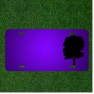 Custom Personalized License Plate With Add Names To Silhouette Tree Black
