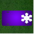 Custom Personalized License Plate With Add Names To Snowflake Blue Crystal