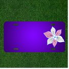 Custom Personalized License Plate With Add Names To Flower Blossom Leaves