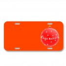 Ball Christmas Red Christmas Bauble On License Plate Car Front Add Names