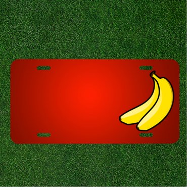 Custom Personalized License Plate With Add Names To Bananas Pair Food Fruit