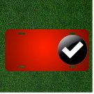 Custom Personalized License Plate With Add Names To Check Mark Validate Check