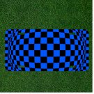Custom Personalized License Plate Auto Tag With Blue And Black Optical Illusion