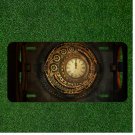 Creative License Plate Auto Tag With Fancy Brown Clock Telling Time